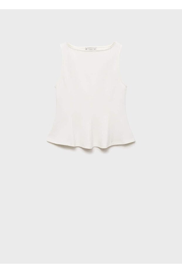 Dikiş detaylı peplum bluz - 3