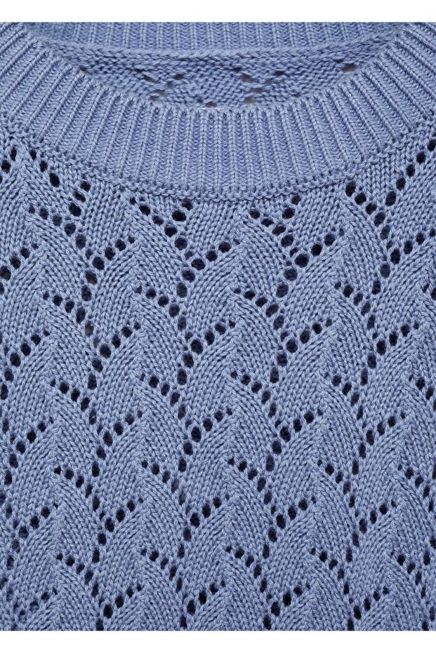 Durchbrochener Strickpullover - 6