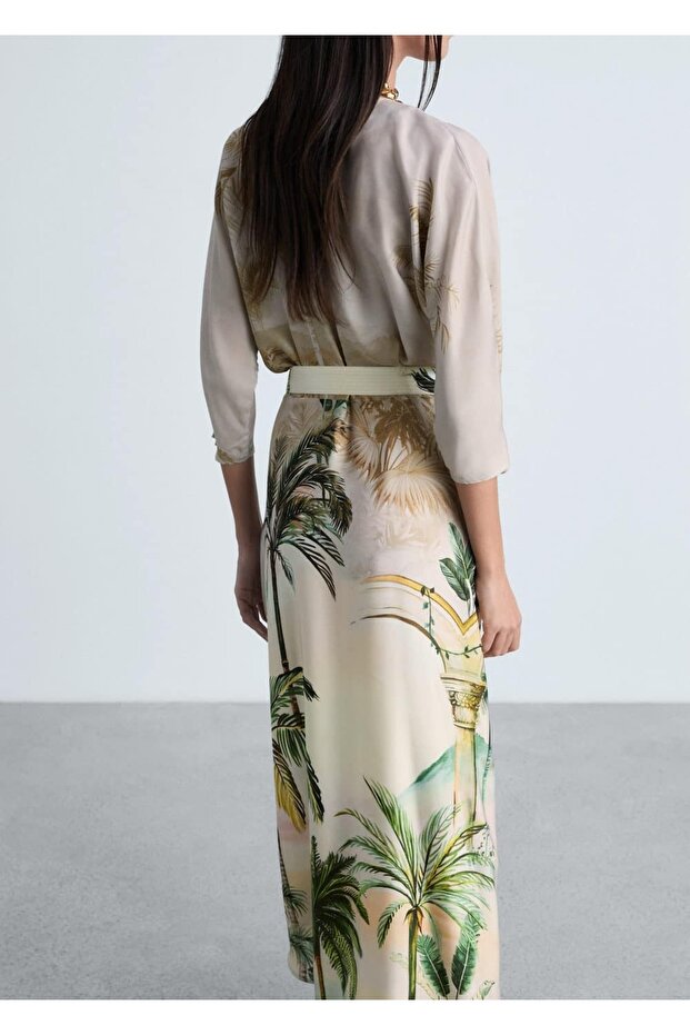 Tropikal çapraz elbise - 4