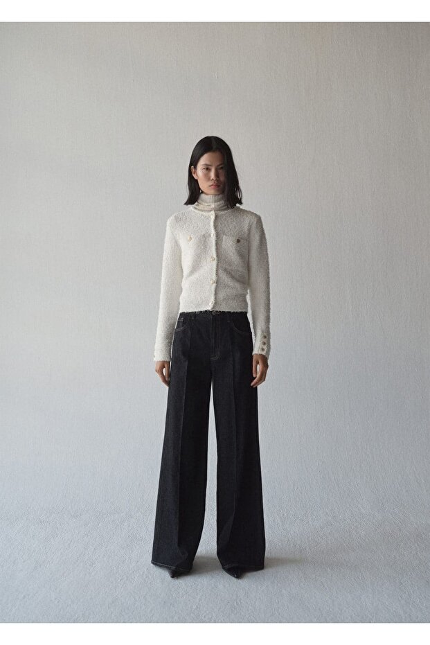 Düğmeleri taşlı tüvit ceket - 2