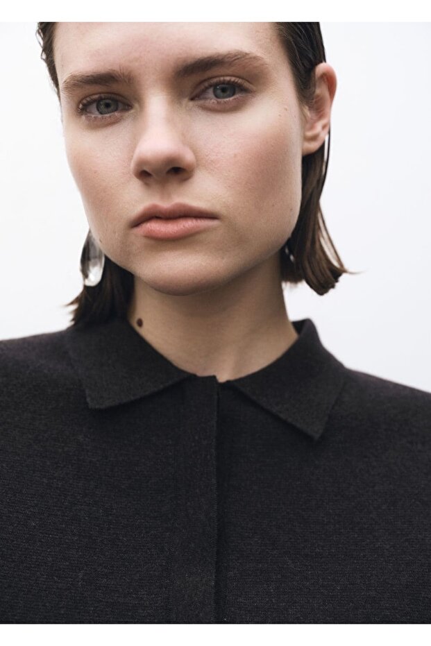 Wool Blend Polo Neck Sweater - 7