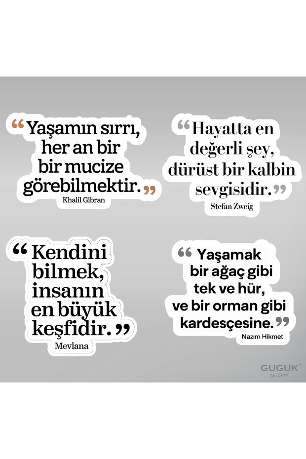 Edebi Sözler Sticker Seti - 6