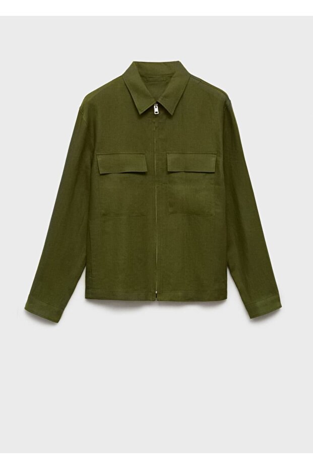 %100 keten cepli ceket - 3