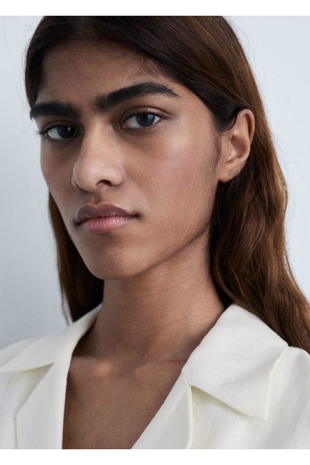 Kemerli keten elbise - 6