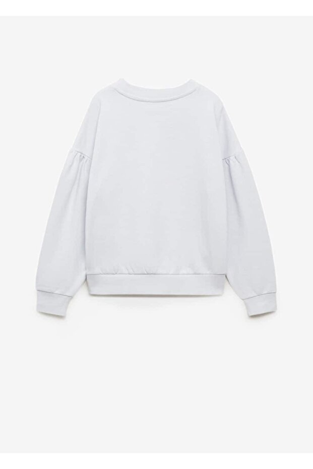 Mesajlı pamuklu sweatshirt - 4