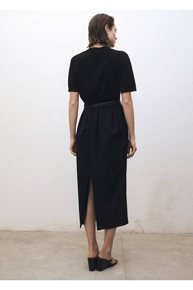 Kısa kollu yün karışımlı kazak - 4