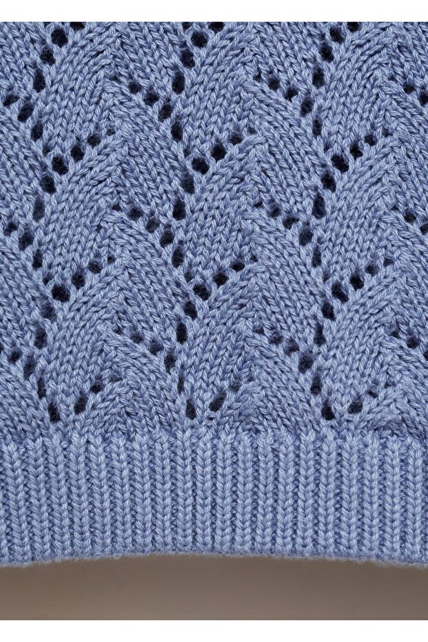 Durchbrochener Strickpullover - 7