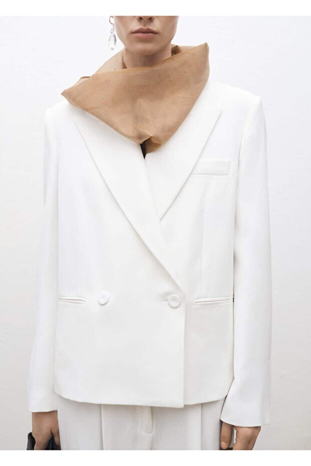 Oversize kruvaze blazer ceket - 1