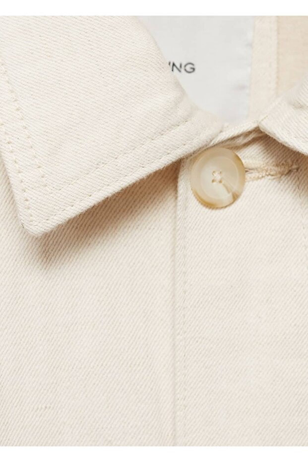 Linen Cotton Jacket with Pockets - 6