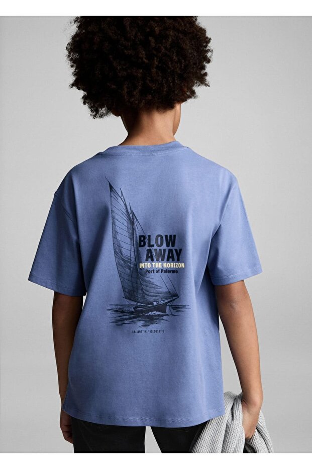 Памучна тениска с рисунка - 7