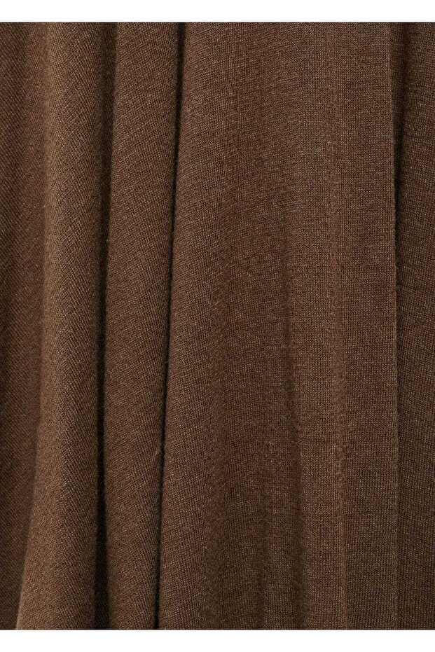 Eteği asimetrik triko elbise - 6