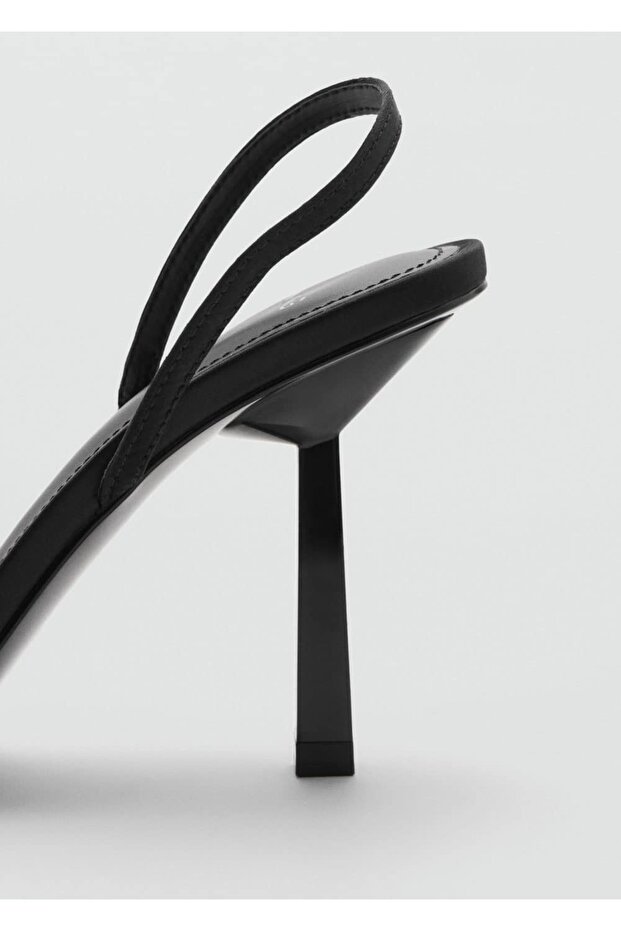 Strass taşlı topuklu sandalet - 4