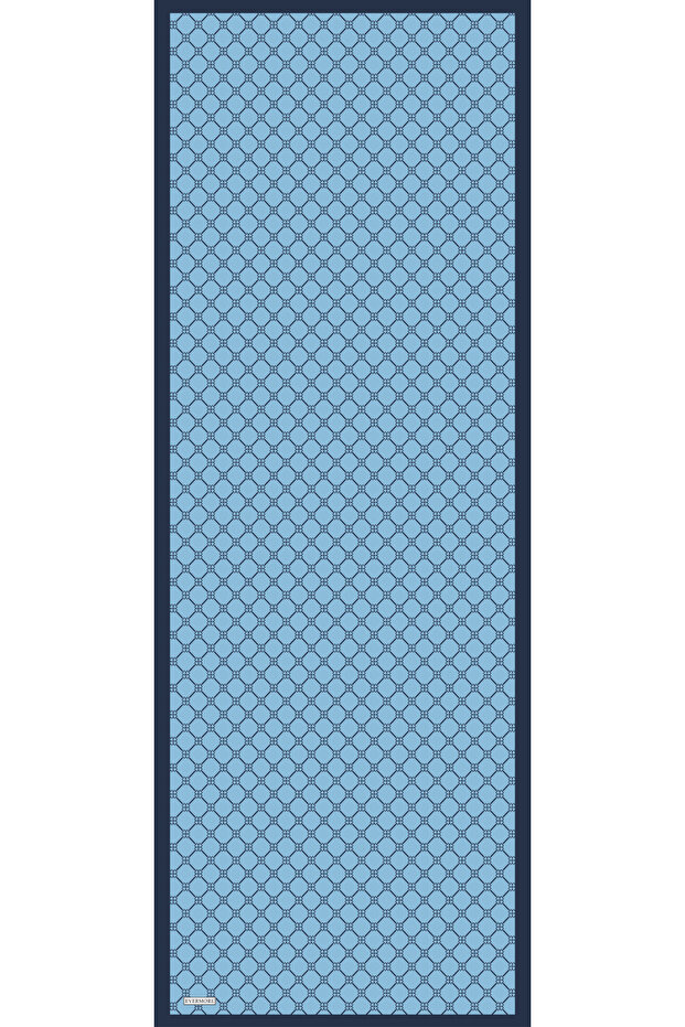 شال أزرق طازج - نمط البرسيم - 3