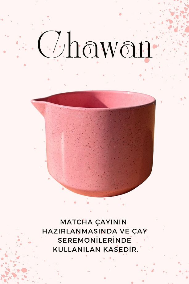 Pembe Seramik Matcha Seti - 2