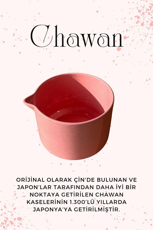 Pembe Seramik Matcha Seti - 3