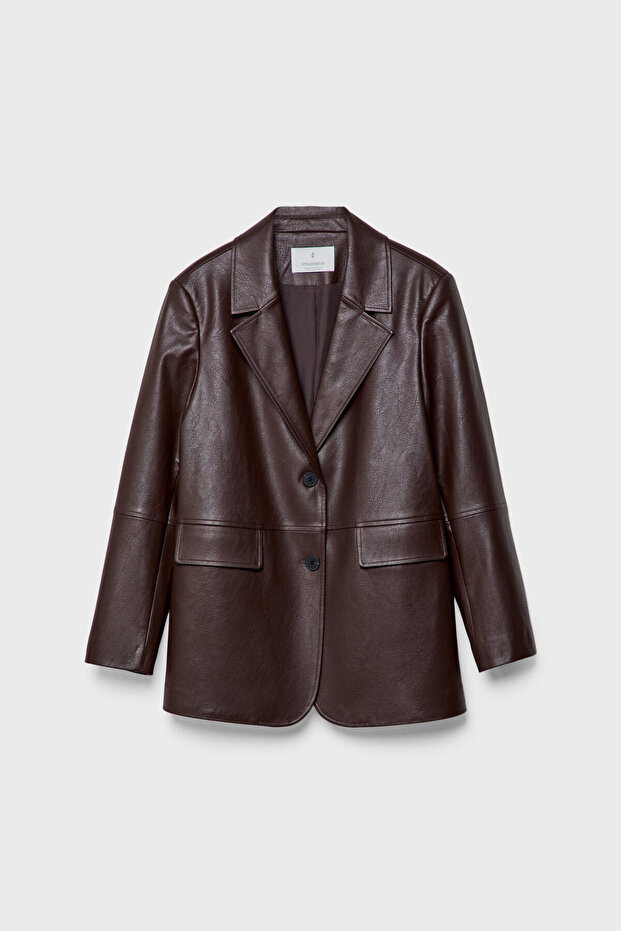 Suni deri blazer - 5