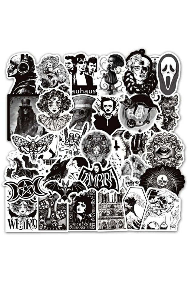 Gothic Sticker Set - 45 Sticker - Suitable for Phone, Computer and Other Surfaces - 1