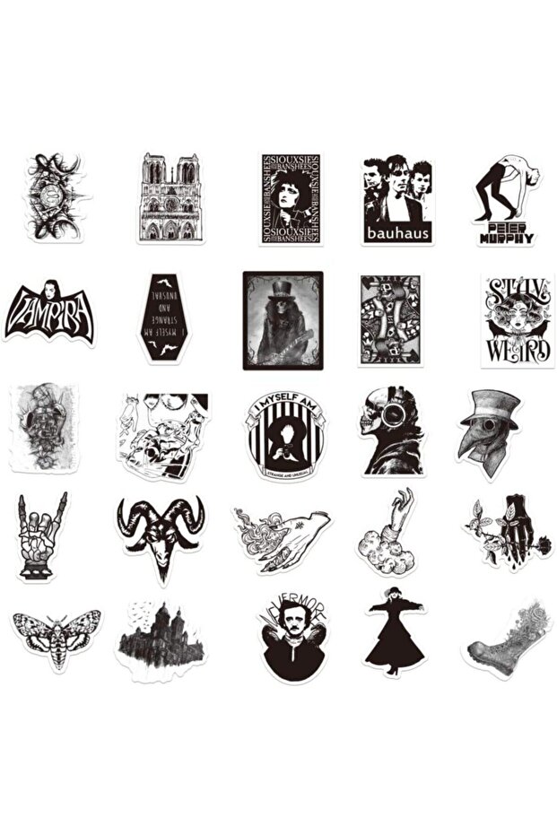 Gothic Sticker Set - 45 Sticker - Suitable for Phone, Computer and Other Surfaces - 4