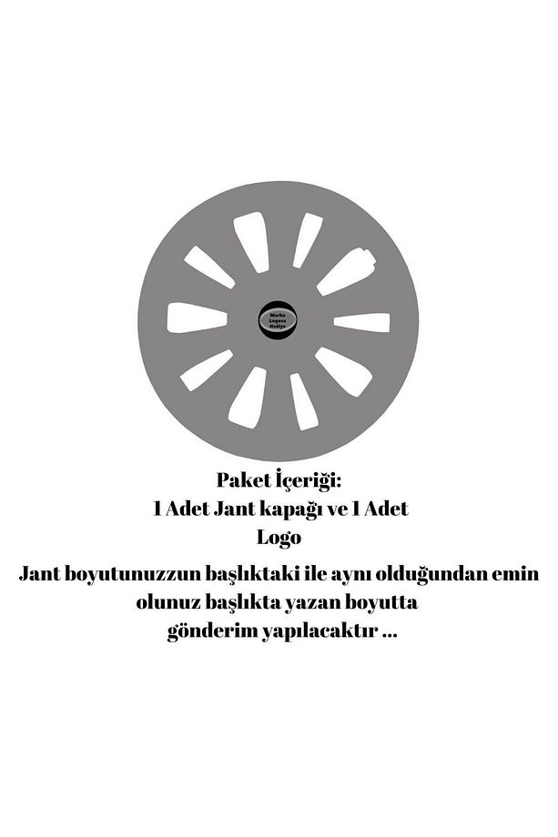 Renault Clio 5 15 İnç Jant Kapağı Amblemli Gri (1 ADET) 220 1ADTKÇN-2 - 4