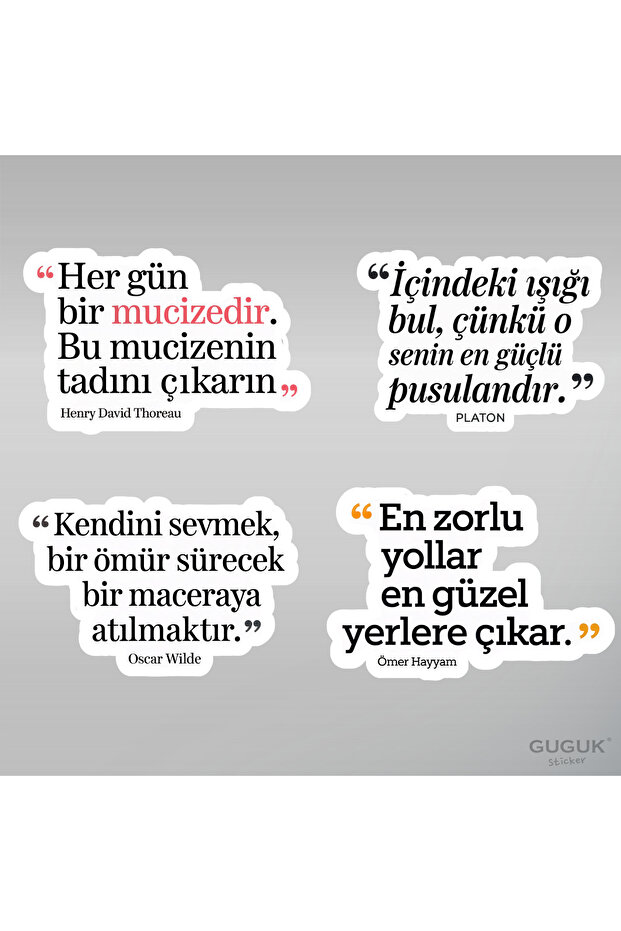 Edebi Sözler Sticker Seti - 5