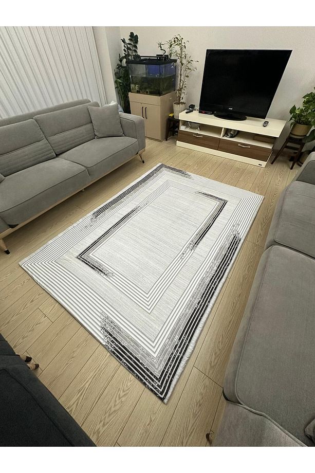 Lastikli Mikro Polar Halı Örtüsü - Kalın Kumaş - Ekstra Dayanıklı - Yıkanabilir - 4