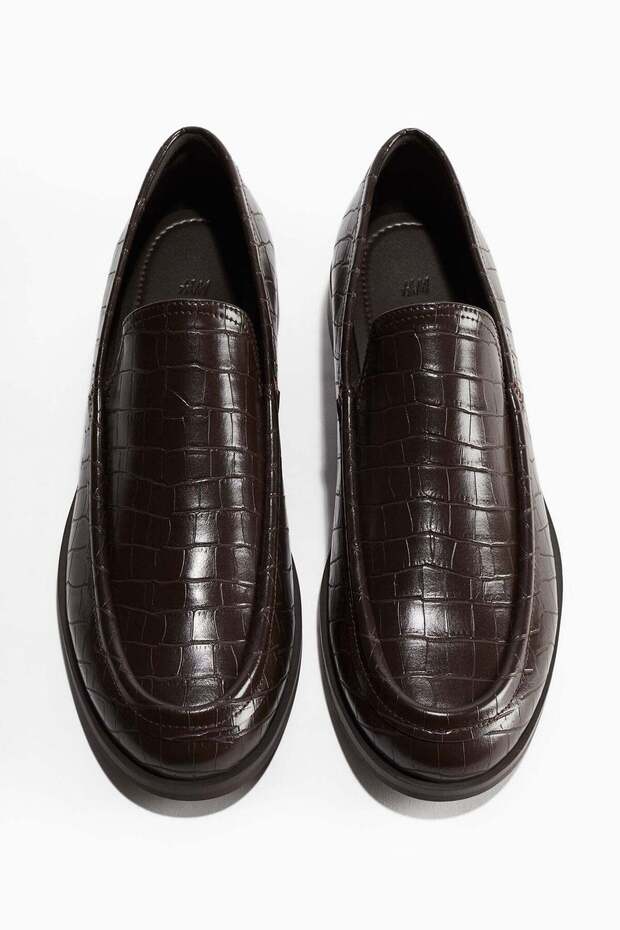 Crocodile-patterned loafers - 3