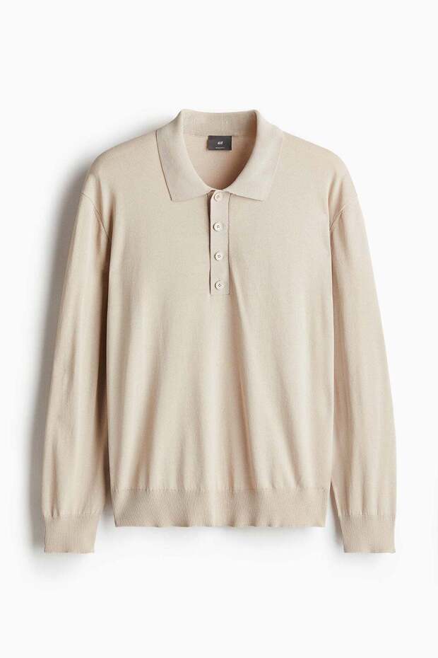 Regular Fit Fine-knit polo shirt