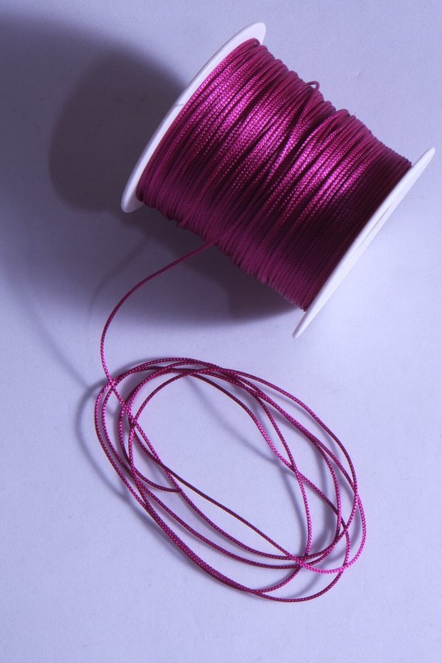 1 Mm 100 Meters Fuchsia Color Thin Parachute Rope Macrame Bracelet Rope Necklace Jewelry Design Rope