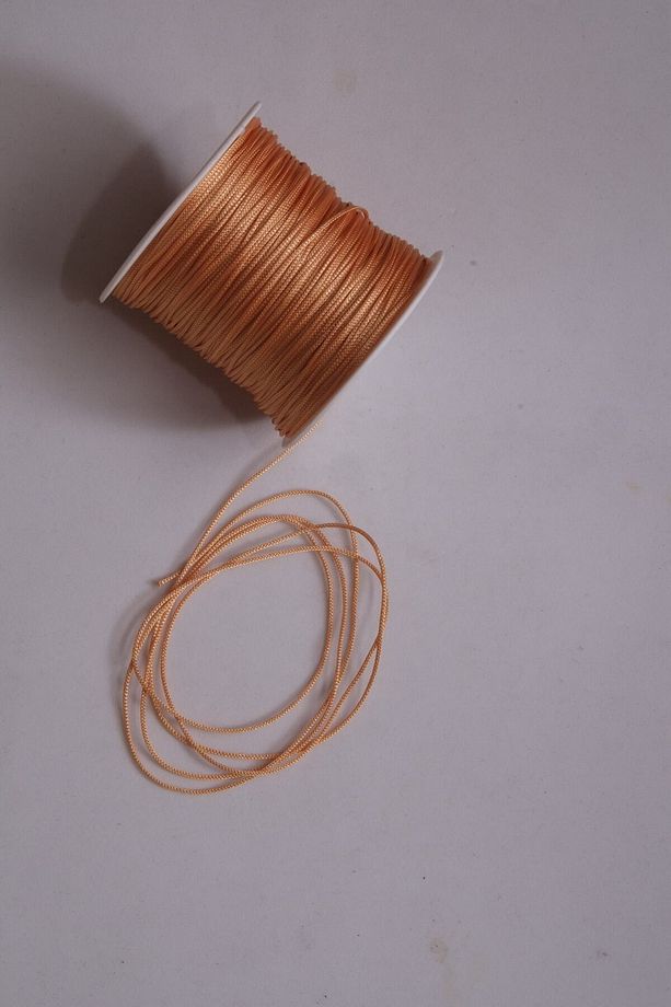 1 Mm 100 Metre Altın Turuncu Renk Ince Paraşüt Ipi Makrome Bileklik Ipi Kolye Takı Tasarım Ipi - 5
