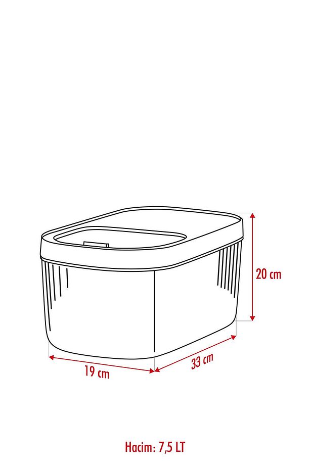 2'Li 7.5 LT Multibox Kayar Kapaklı Saklama Kabı & Erzak Kabı & Toz Ve Tablet Deterjan Kutusu - 5
