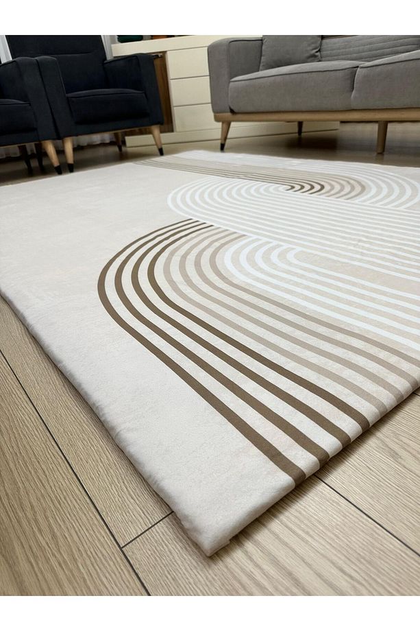 Lastikli Mikro Polar Halı Örtüsü - Yıkanabilir - Kalın Kumaş - 4m²=160x230 cm, - 7