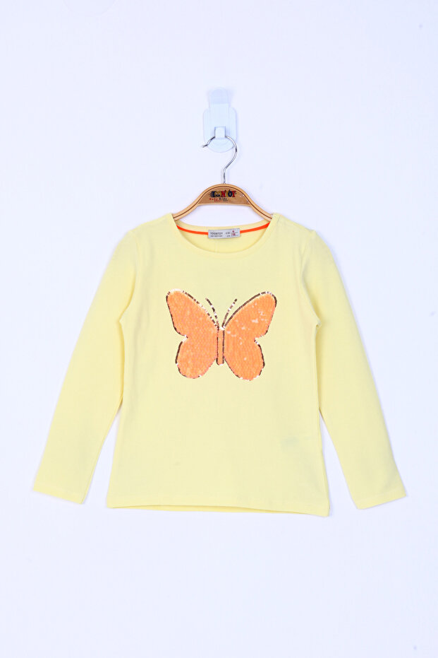 Girl's Butterfly Sequin T-Shirt