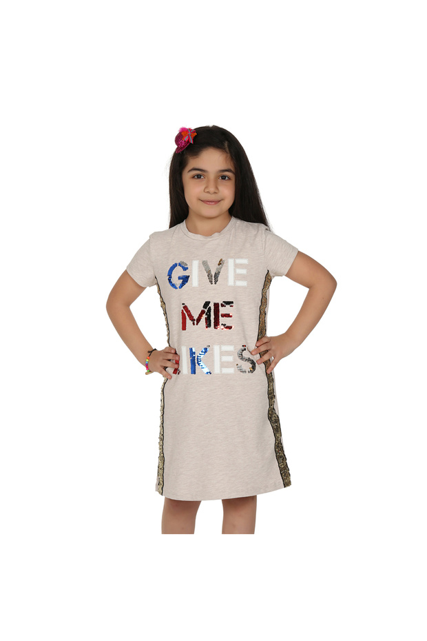 Girl's Gıve Me Sequin Embroidered Dress