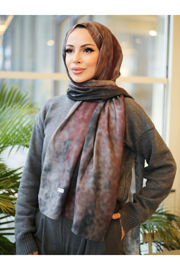 شال قطني مستورد بنمط التعادل صبغ - 1