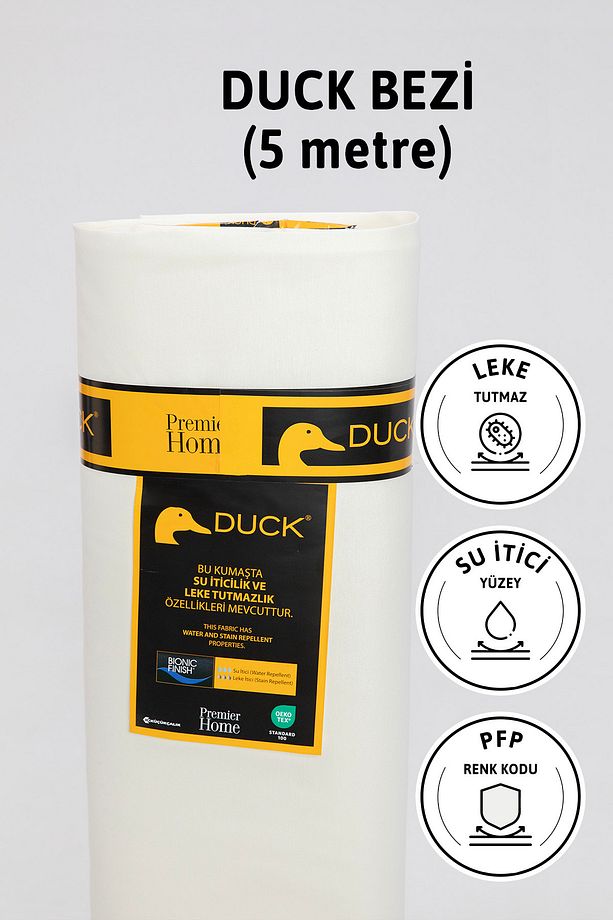 Premier Metrelik Duck Keten Kumaş Su İtici Bez 5 Metre PFP - Ekru - 1