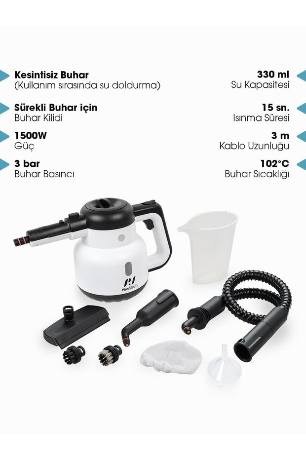 Cb-902 Buharlı Temizleyici 1500w 3 Bar Buharlı Temizlik Makinesi - 1