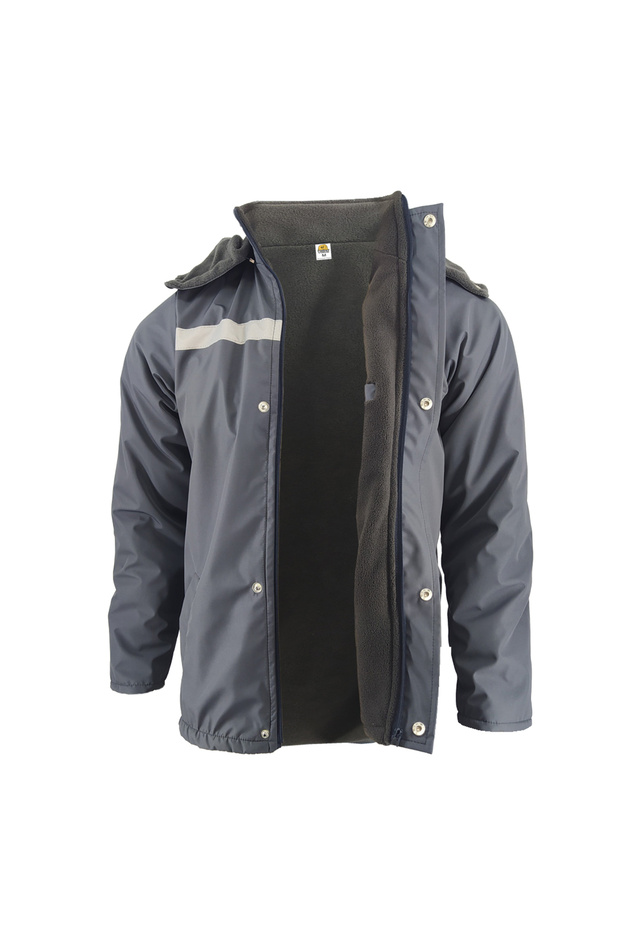 Gray Reflective Work Coat - Çamdalı Work Clothes - 1