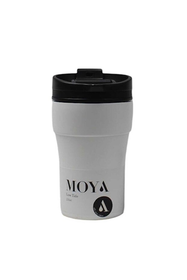 "Low Tide" 250ml Travel Coffee Mug Black/White