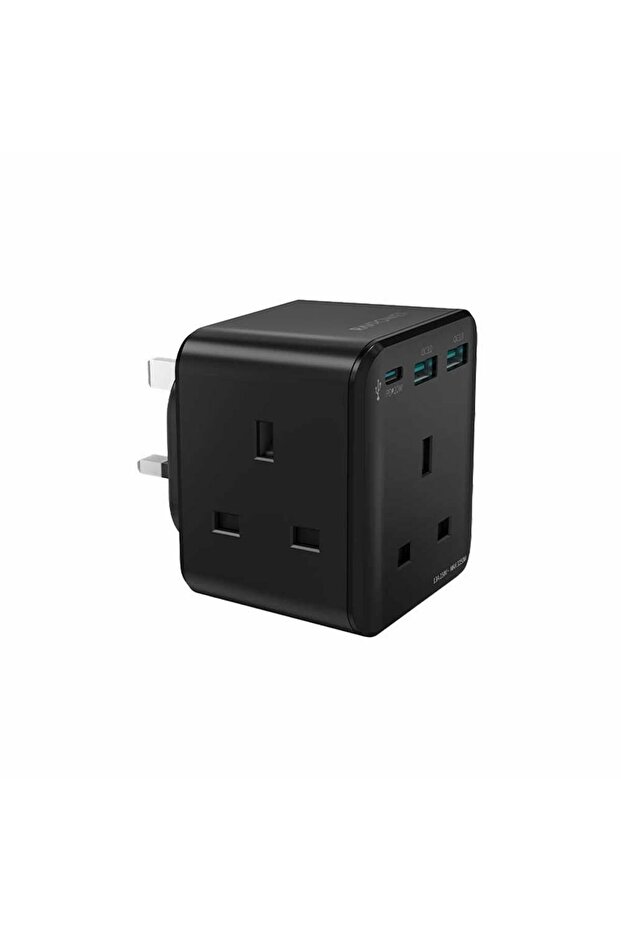 شاحن حائط RP-PC1037 PD Pioneer بقوة 20 وات، إصدار أبيض، مزود بثلاثة مقابس تيار متردد