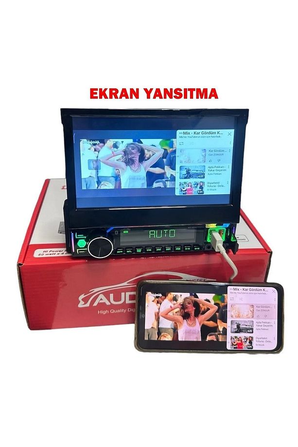 Mx-8811 Indash 7 Inch Double Teyp Bluetooth Mirror-usb-sd-aux - 3