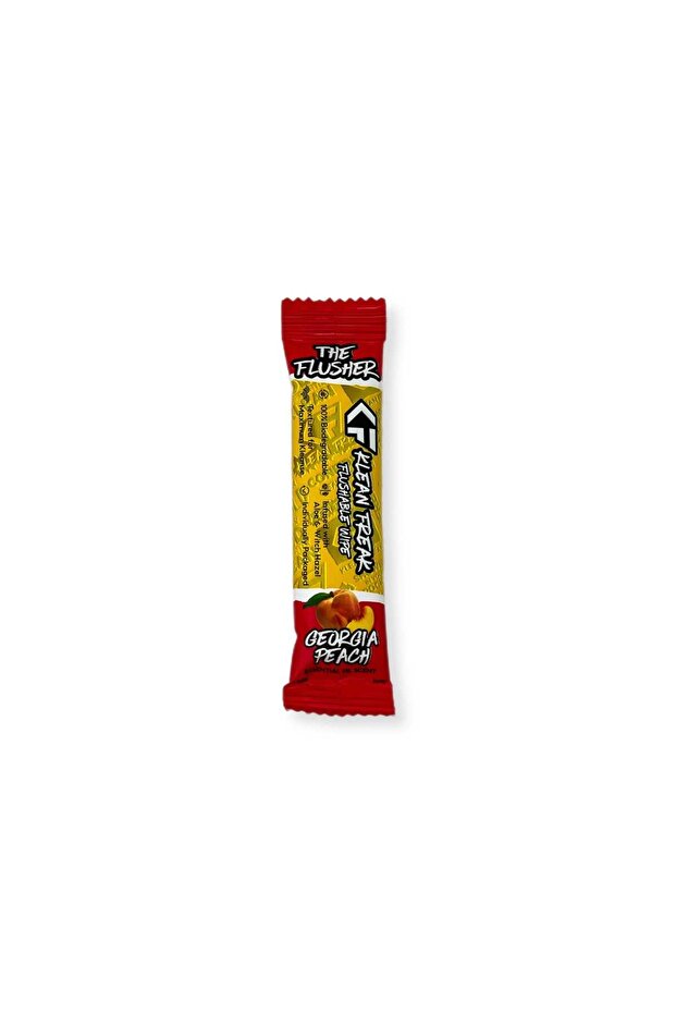 - The Flusher wipes - Single Sachet - Georgia Peach