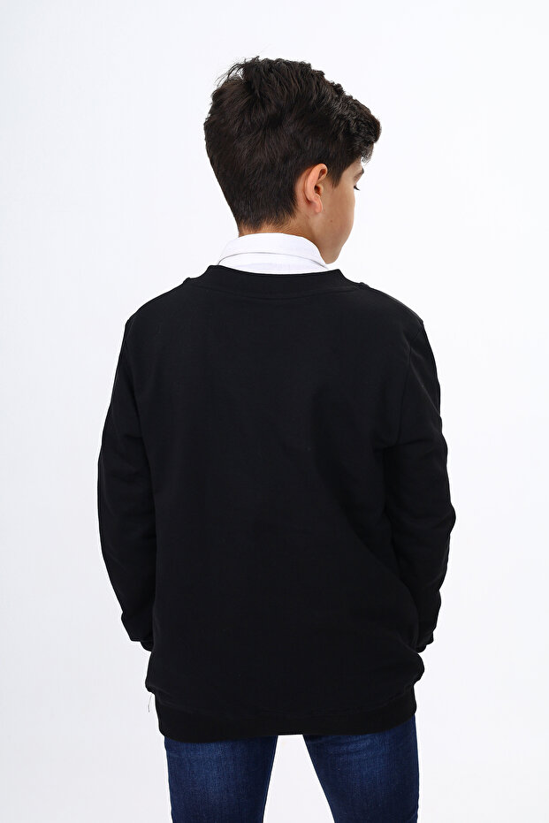 Boy's School Patterned Sweatshirt - 5