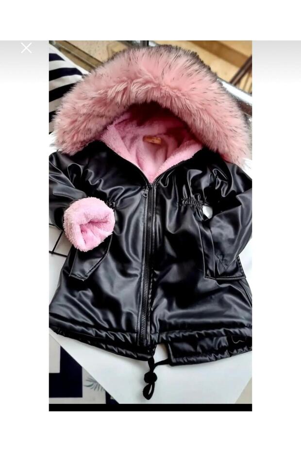 Girl's Leather Coat Winter