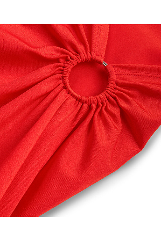 Asimetrik kol elbise - 4