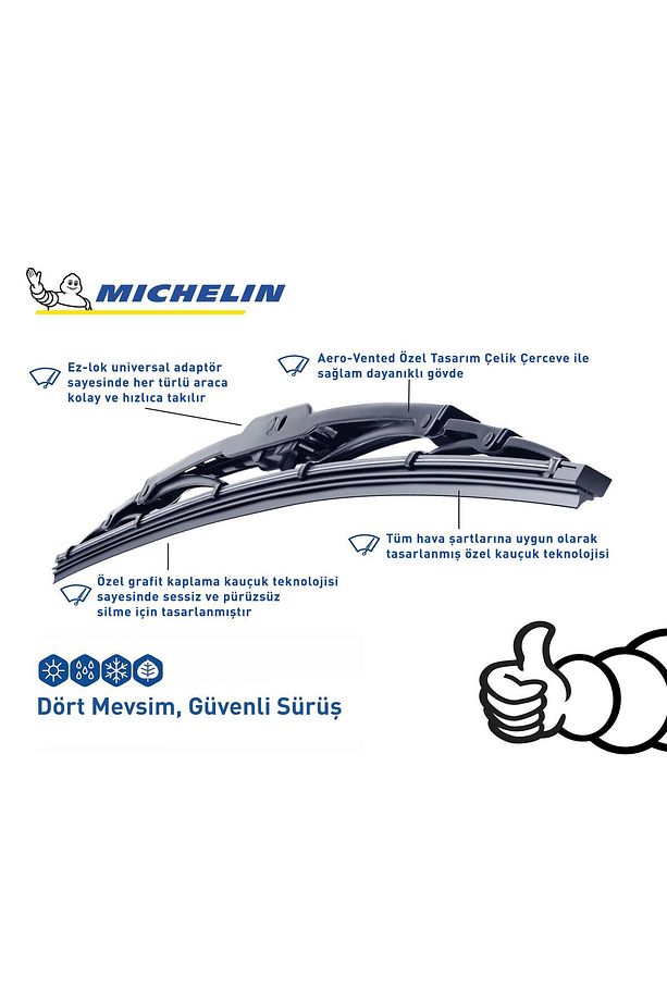 Rainforce™ Mc13922 55cm 1 Adet Universal Telli Silecek - 8