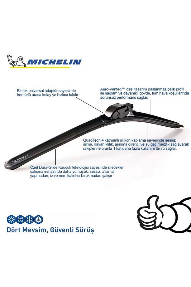 Multıfıt™ Mc33894 40cm 1 Adet Universal Muz Tipi Silecek - 4