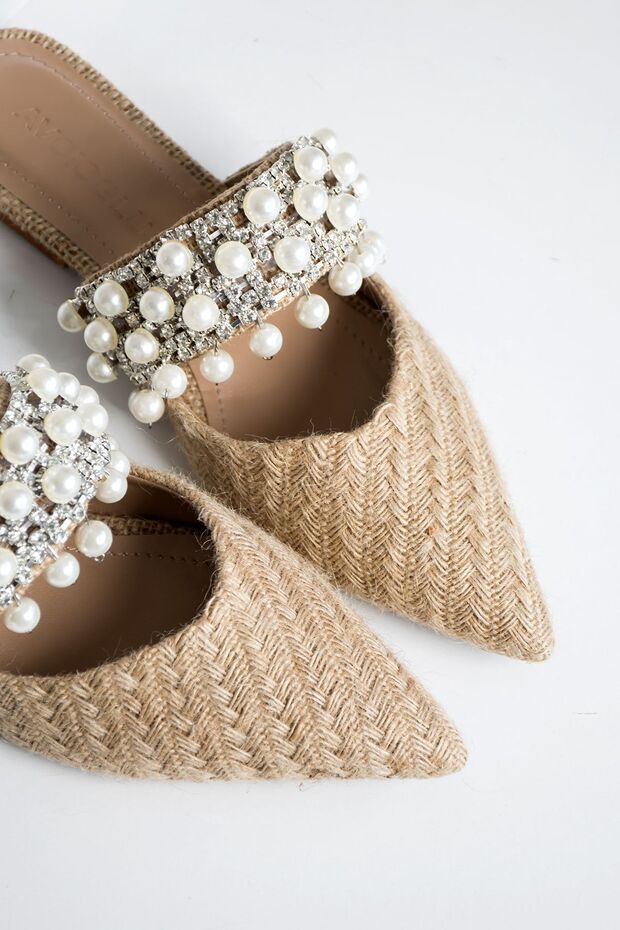 Hasır Taşlı Terlik - 5