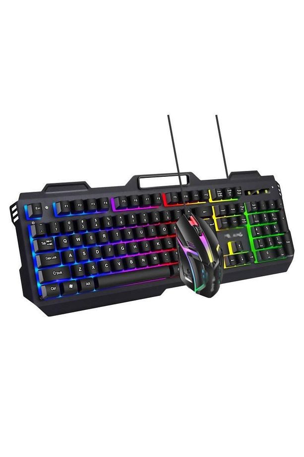 Rgb Led Işıklı Q Klavye Mouse Seti Rainbow Aydınlatmalı Gaming Oyuncu Klavye Mouse Seti - 2