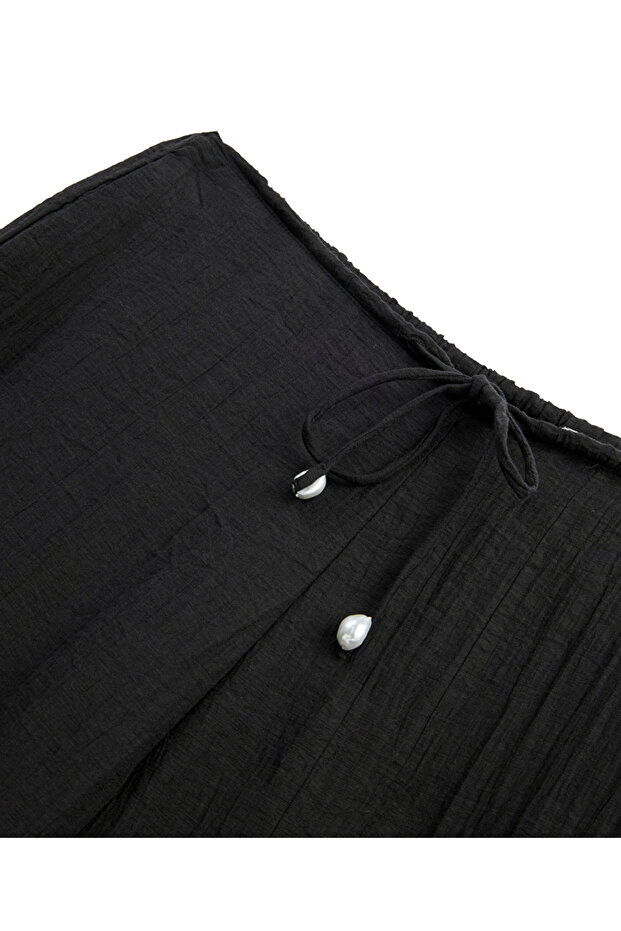 Spodnie sznurowane, proste - 4