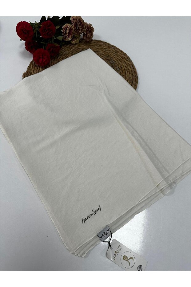 Harem voile silky shawl ecru hvh0214